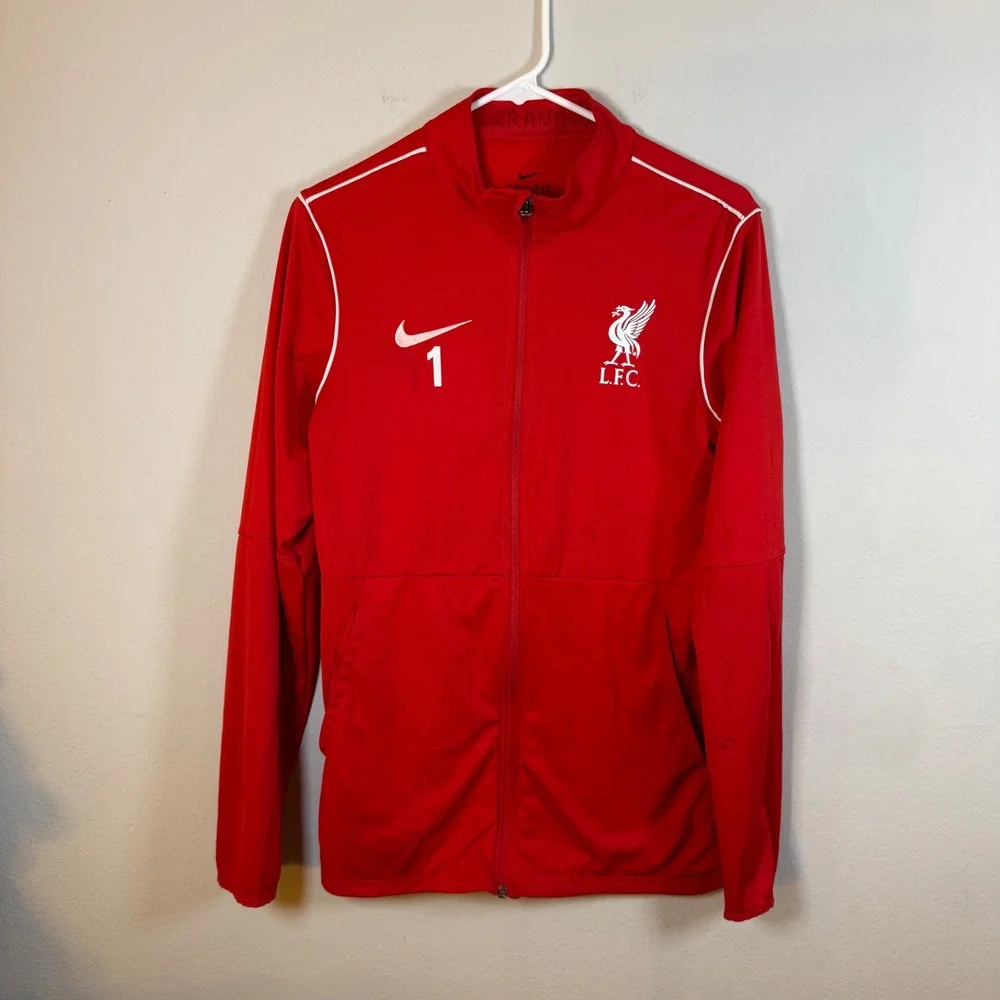 Nike Liverpool FC Dri-FIT Soccer Track Jacket Red White Men's Size S‎